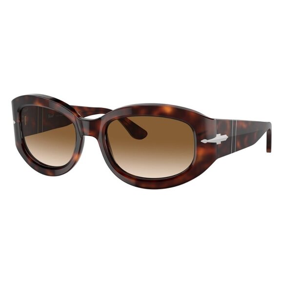 New PERSOL Havana Round PO3335S 24/51 Sunglasses Women - Picture 1 of 6